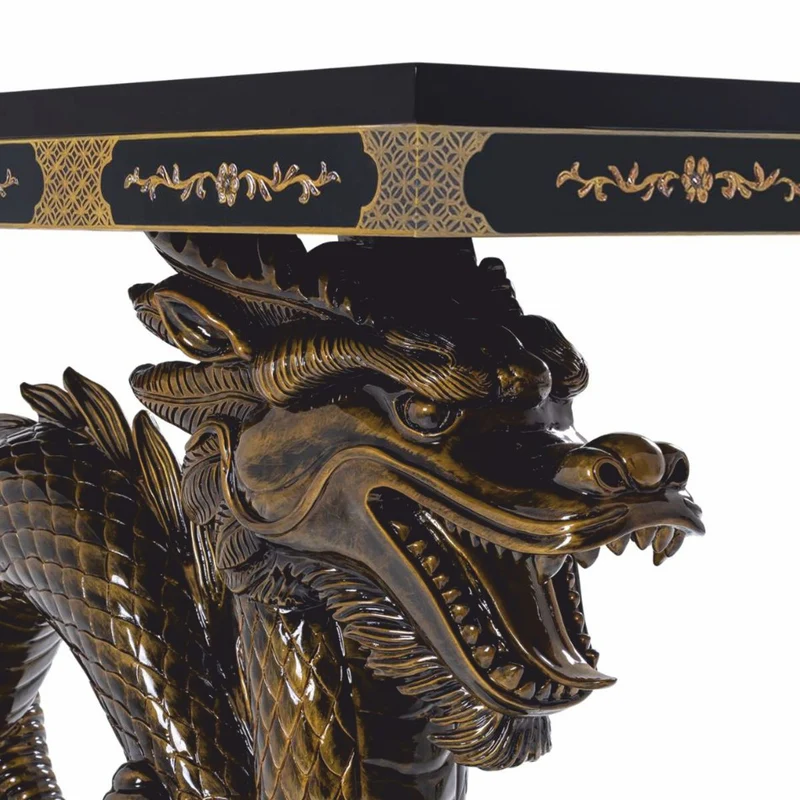 Casa Padrino Luxus Barock Konsole Drache 135 cm - Barock Möbel im chinesischen Stil