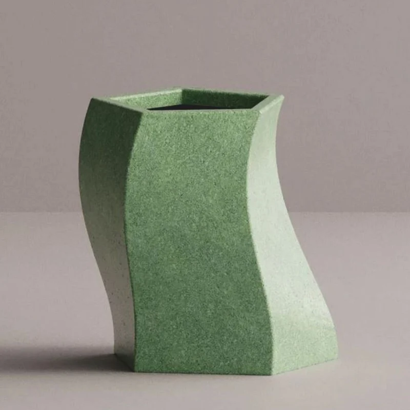 Casa Padrino Luxus Deko Blumentopf Grün H. 55 cm - Beton Pflanzentopf