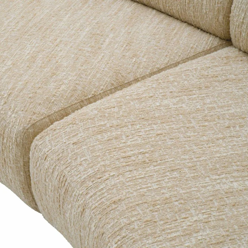 Casa Padrino Luxus Sofa Creme / Schwarz 360 cm - Gebogenes Wohnzimmer & Hotel Sofa