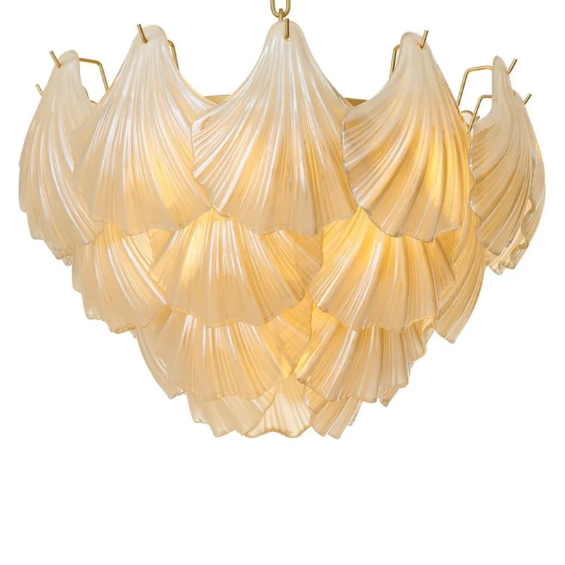 Casa Padrino Luxus Kronleuchter Champagnerfarben / Antik Messing Ø 60 x H. 42 cm