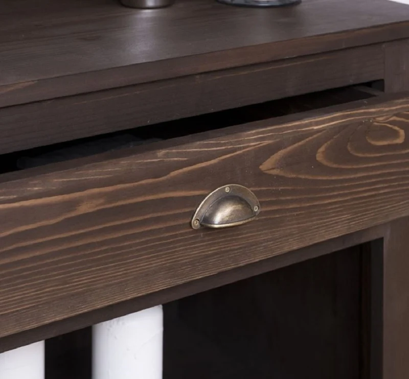 Casa Padrino Landhausstil Bar Theke Dunkelbraun 120 cm - Bar Möbel