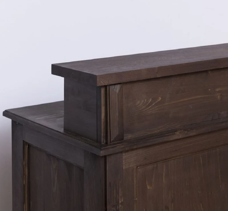 Casa Padrino Landhausstil Bar Theke Dunkelbraun 120 cm - Bar Möbel