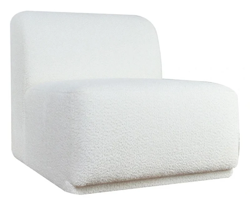 Casa Padrino Luxus Sessel Weiß 73 x 94 x H. 75 cm - Modulare Wohnzimmer & Hotel Möbel