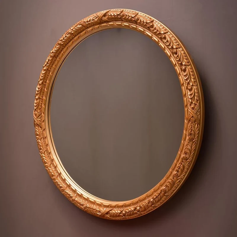 Casa Padrino Luxus Barock Spiegel Gold Ø 108 cm - Runder Barockstil Wandspiegel - Made in Italy