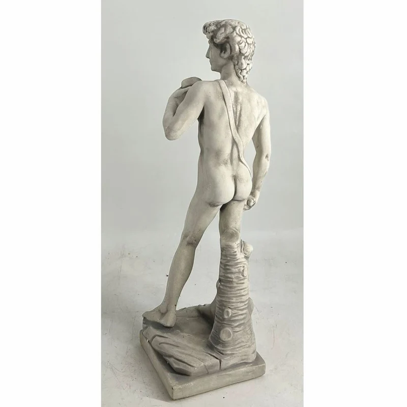 Casa Padrino Jugendstil Garten Deko Beton Skulptur Mann Grau H. 59 cm
