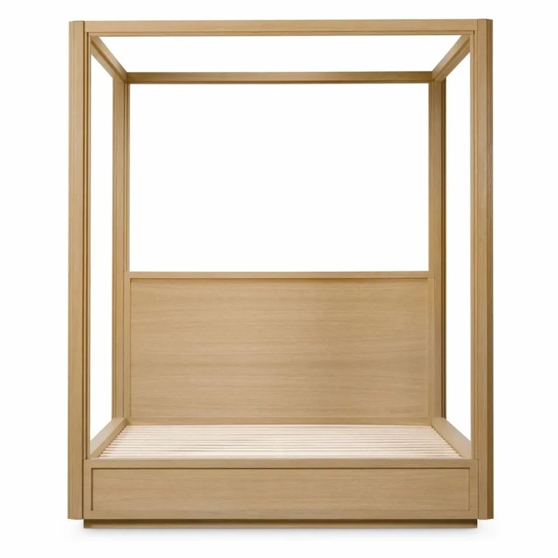 Casa Padrino Luxus Himmelbett Naturfarben 228,5 cm - Schlafzimmer & Hotel Möbel