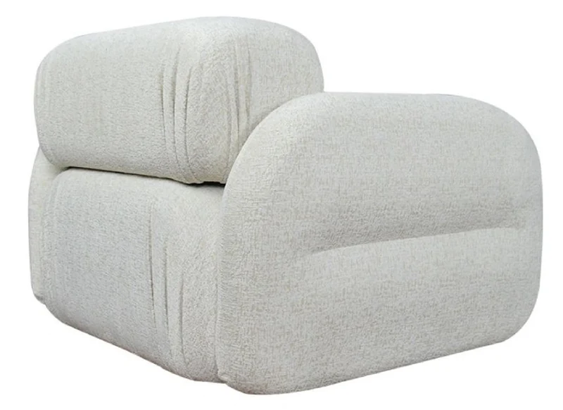 Casa Padrino Luxus Wohnzimmer & Hotel Sessel Weiß 110 x 95 x H. 73 cm - Luxus Möbel