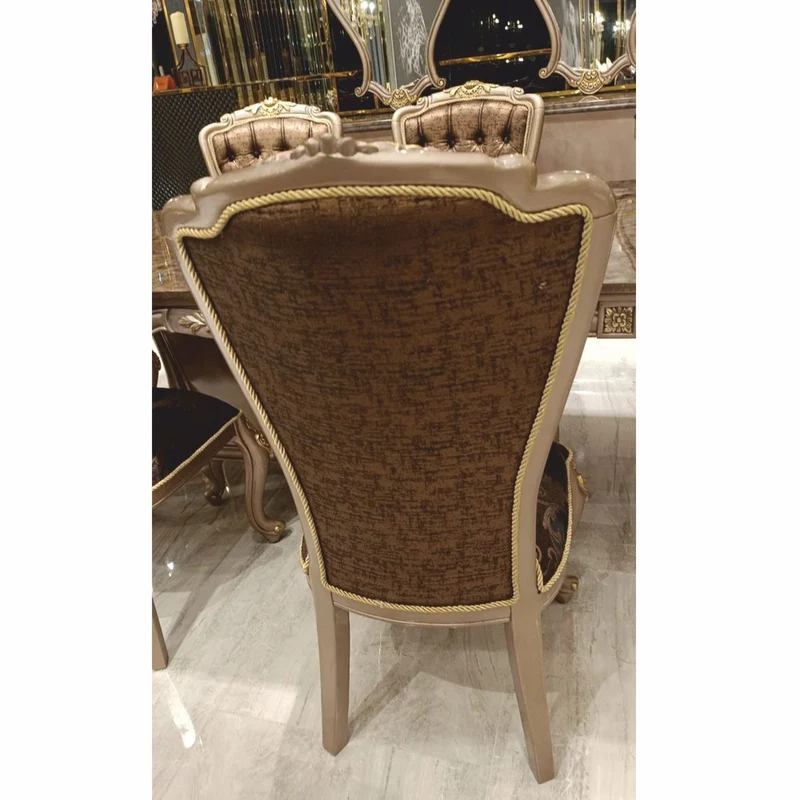 Casa Padrino Luxus Barock Esszimmer Stuhl Schwarz / Grau / Gold H. 113 cm - Barock Esszimmer Möbel