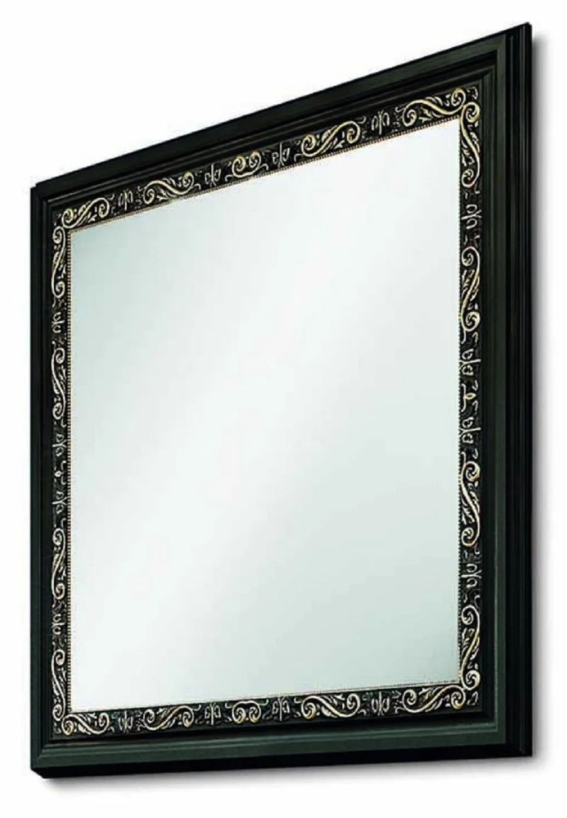 Casa Padrino Luxus Barock Spiegel Schwarz / Gold 146,5 cm - Made in Italy