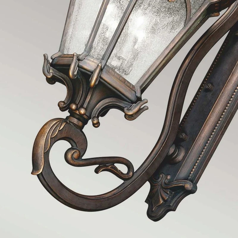 Casa Padrino Barock Außenwandleuchte Antik Bronze H. 116,8 cm - Außenbeleuchtung