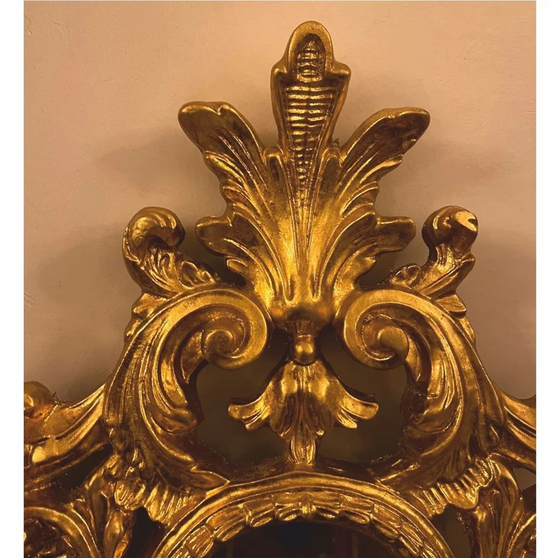 Casa Padrino Barock Spiegel Gold H. 64 cm - Barockstil Wandspiegel