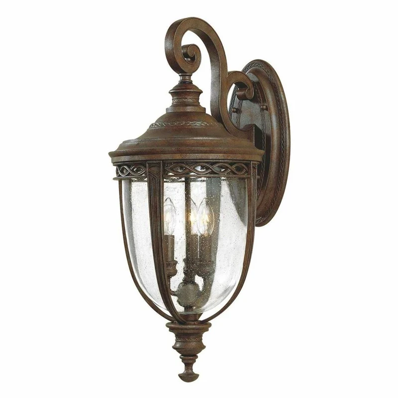Casa Padrino Barock Außenwandleuchte Antik Bronze H. 62,2 cm - Außenbeleuchtung