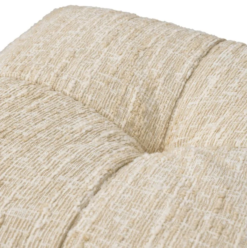 Casa Padrino Luxus Hocker Creme 53 x 53 x H. 47 cm - Wohnzimmer & Hotel Sitzhocker