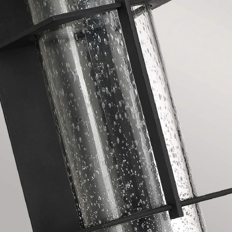 Casa Padrino Luxus LED Außenwandleuchte Schwarz H. 41 cm - Luxus Außenbeleuchtung