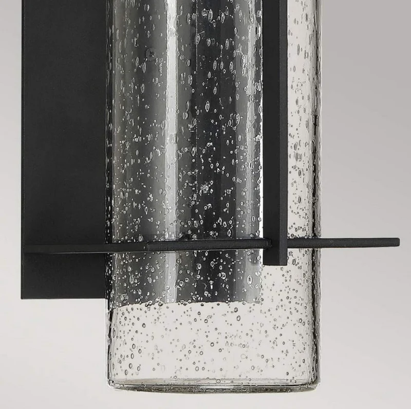 Casa Padrino Luxus LED Außenwandleuchte Schwarz H. 41 cm - Luxus Außenbeleuchtung