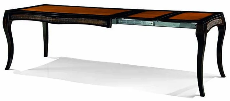 Casa Padrino Luxus Barock Esstisch Schwarz / Braun 164-264 cm - Barock Möbel - Made in Italy