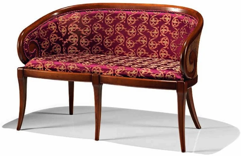 Casa Padrino Luxus Barock Sofa Lila / Braun 121 cm - Made in Italy