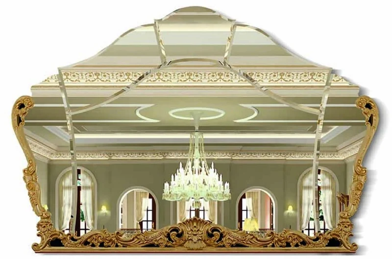 Casa Padrino Luxus Barock Spiegel Gold 209 cm - Barockstil Wandspiegel - Made in Italy