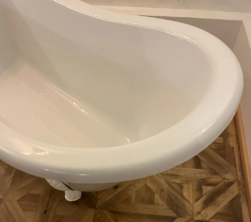 Casa Padrino Jugendstil Badewanne Weiß / Weiß 170 cm - Freistehende Retro Stil Badewanne