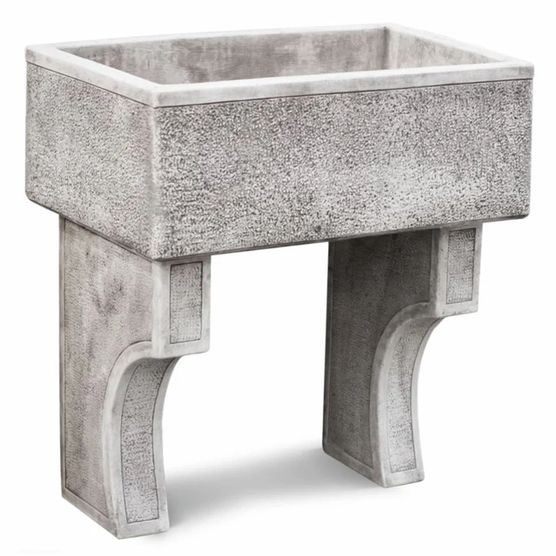 Casa Padrino Jugendstil Gartenspüle Antik Grau 80 x 50 x H. 90 cm