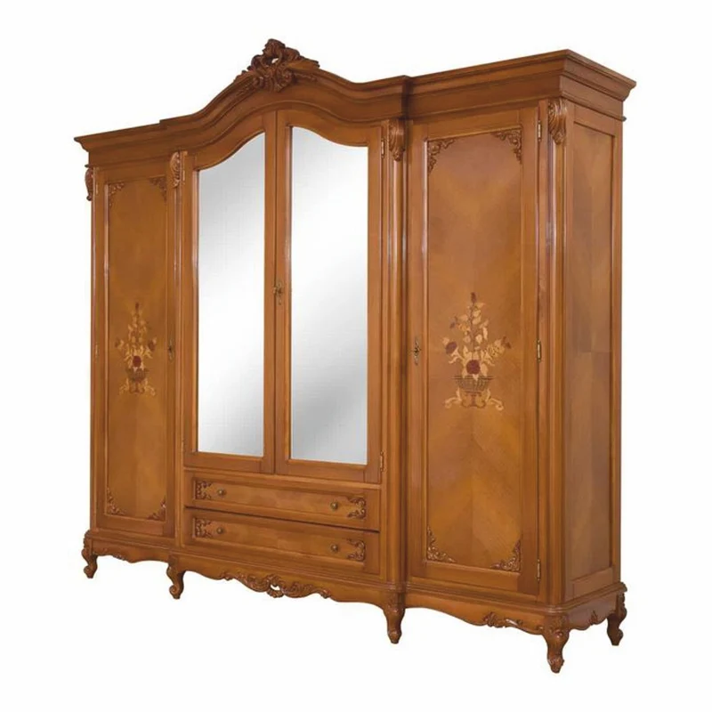 Casa Padrino Luxus Barock Schlafzimmer Schrank Braun 260 cm - Barockstil Schlafzimmer Möbel