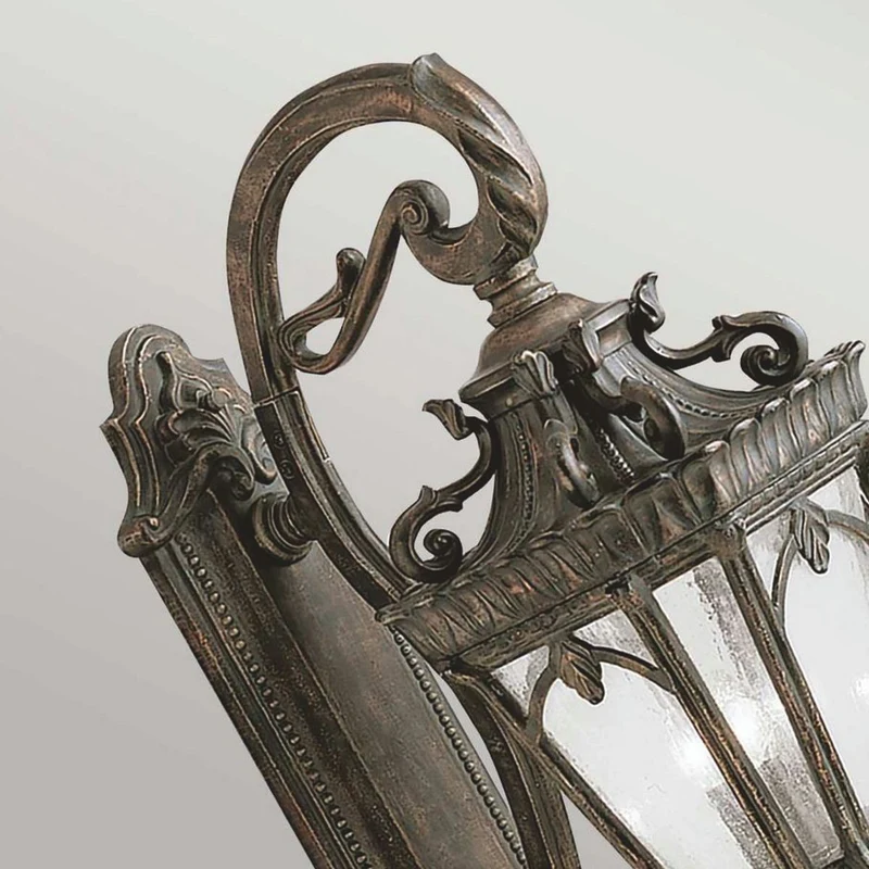 Casa Padrino Barock Außenwandleuchte Antik Bronze H. 95,9 cm - Außenbeleuchtung