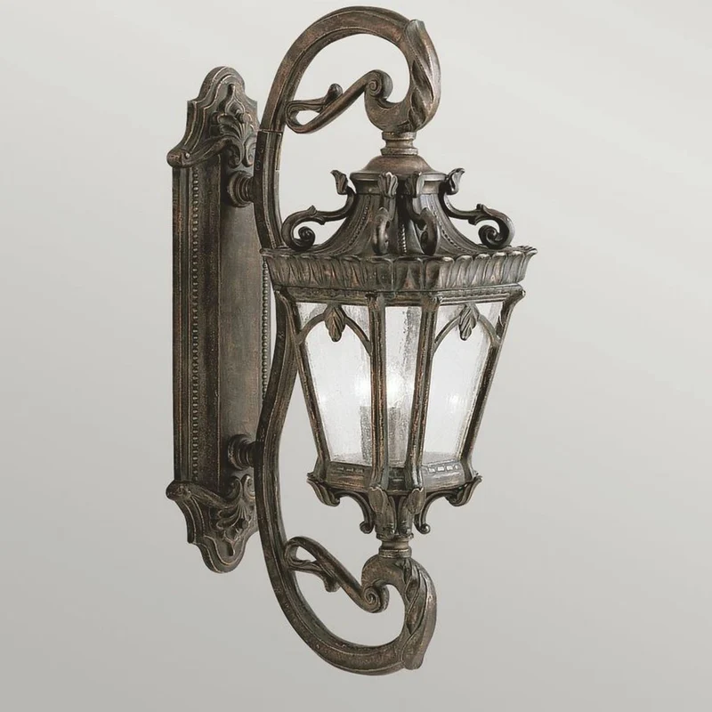 Casa Padrino Barock Außenwandleuchte Antik Bronze H. 95,9 cm - Außenbeleuchtung