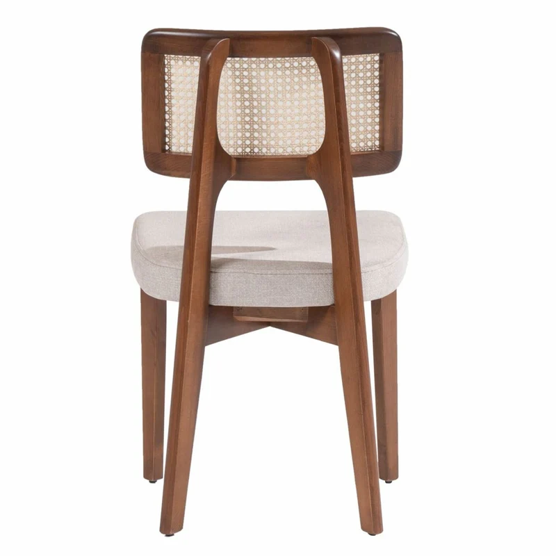 Casa Padrino Luxus Esszimmer Stuhl 6er Set Grau / Braun / Naturfarben H. 85 cm