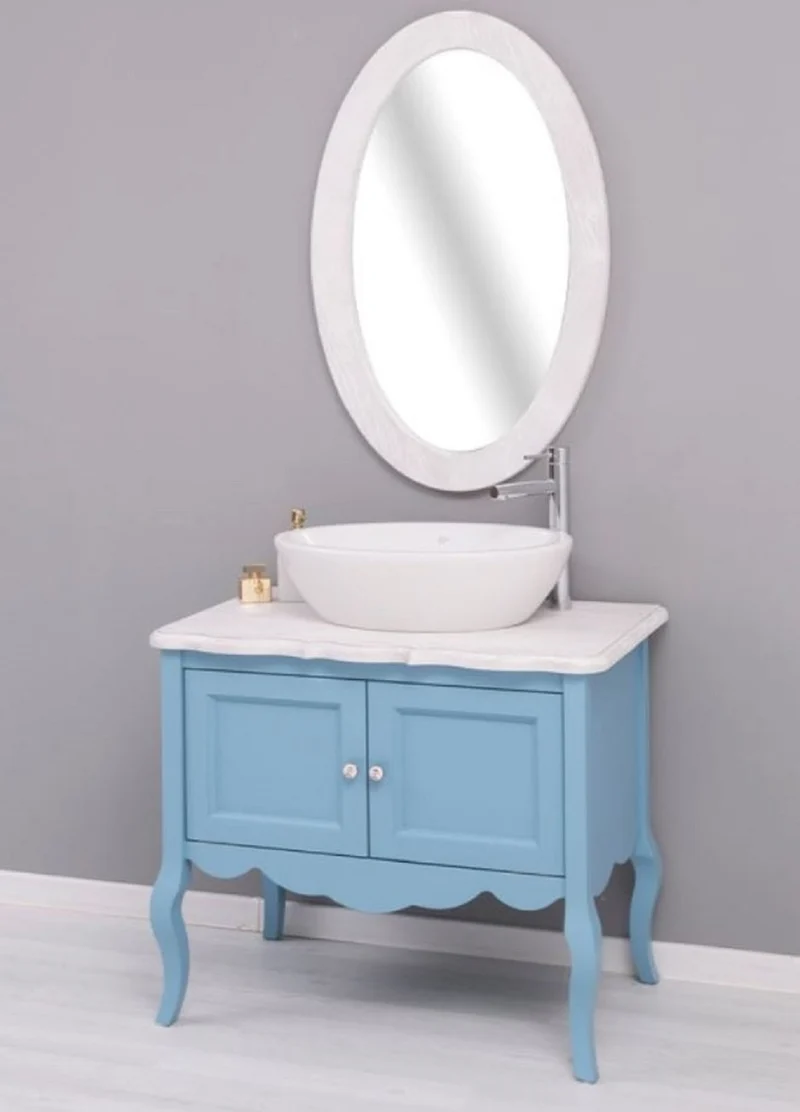 Casa Padrino Landhausstil Badezimmer Set Hellblau / Hellgrau - Landhausstil Badezimmer Möbel