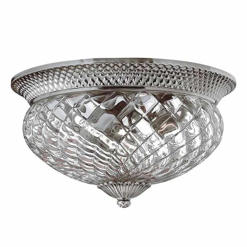 Casa Padrino Barock Kristall Deckenleuchte Antik Silber Ø 40,6 cm