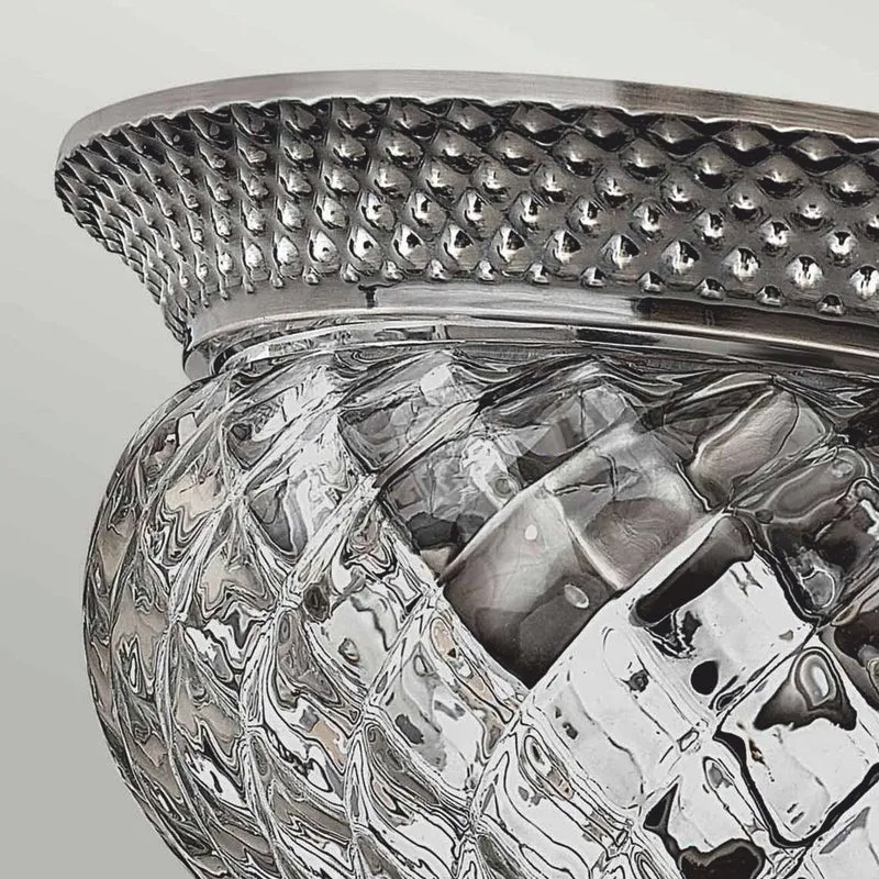 Casa Padrino Barock Kristall Deckenleuchte Antik Silber Ø 40,6 cm