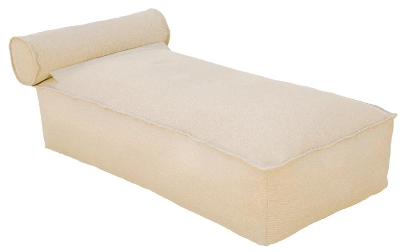 Casa Padrino Luxus Wasserliege mit Kopfstütze Beige 180 cm