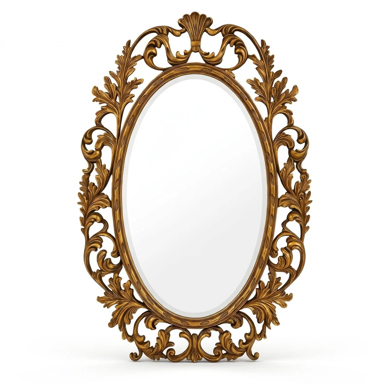 Casa Padrino Barock Spiegel Gold H. 108 cm - Barockstil Möbel