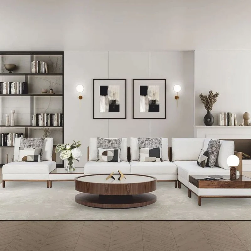 Casa Padrino Luxus Couchtisch mit Glasplatte Braun Ø 120 cm - Wohnzimmer Möbel