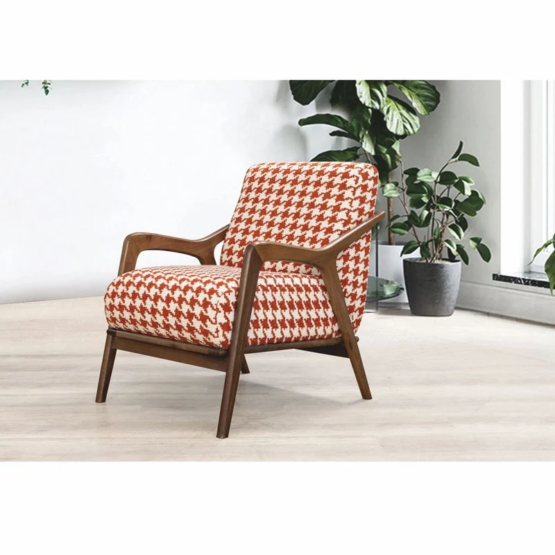 Casa Padrino Luxus Wohnzimmer & Hotel Sessel Rot / Weiß / Braun - Luxus Möbel