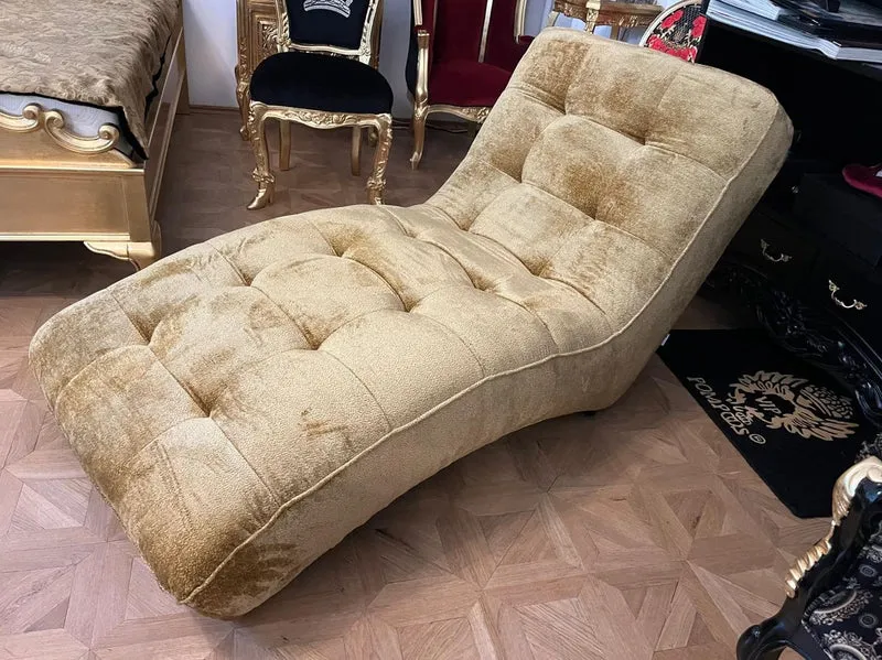 Casa Padrino Luxus Chaiselongue Relax Liege Gold 170 cm