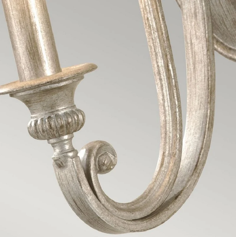 Casa Padrino Barock Wandleuchte Silber / Gold H. 39,1 cm - Wandleuchten im Barockstil