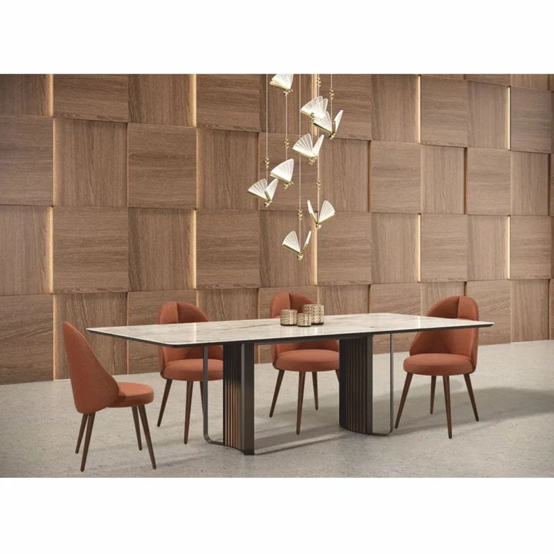 Casa Padrino Luxus Esszimmer Stuhl 8er Set Cognacfarben / Braun - Esszimmer Möbel
