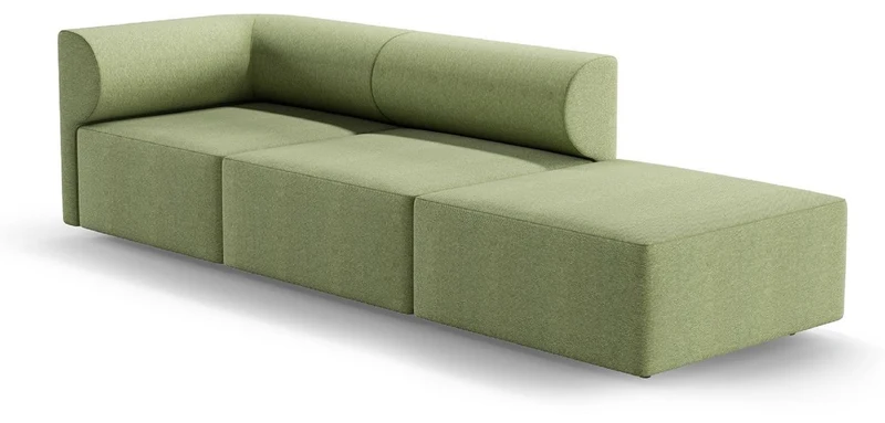Casa Padrino Luxus Sofa Linke Seite Grün 270 cm - Modulares Wohnzimmer Sofa - Luxus Wohnzimmer Möbel