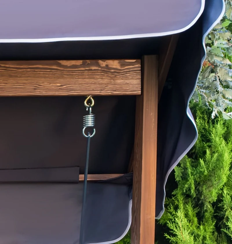 Casa Padrino Luxus Hollywood Schaukel Lila / Braun 237 cm - Garten Schaukel