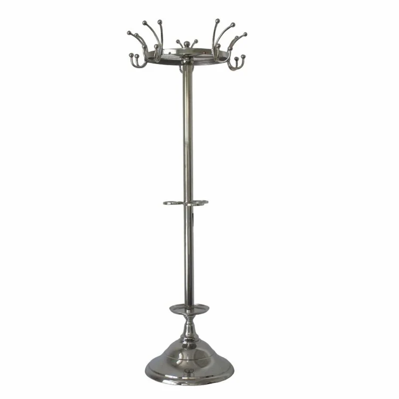Casa Padrino Barock Garderobenständer Silber H. 171cm- Barockstil Garderoben Möbel