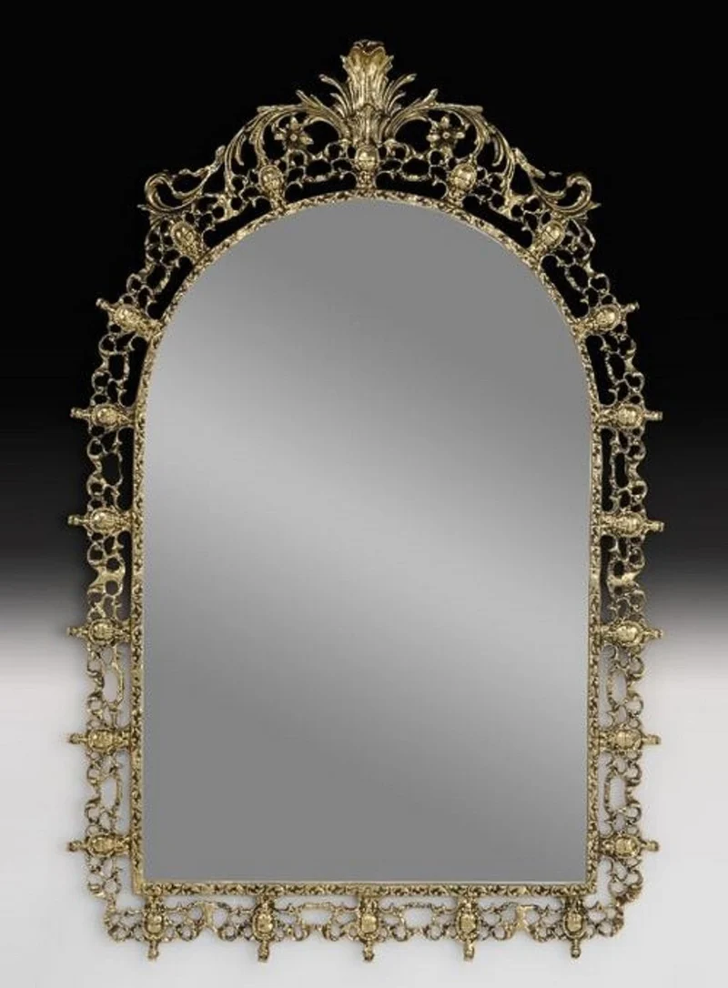Casa Padrino Luxus Barock Bronze Spiegel Gold H. 123 cm - Barock Möbel