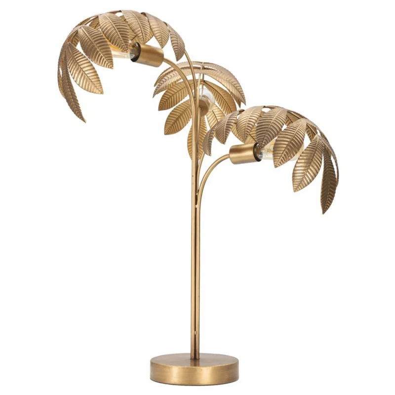Casa Padrino Luxus Metall Tischleuchte Messing H. 81 cm - Luxus Leuchten