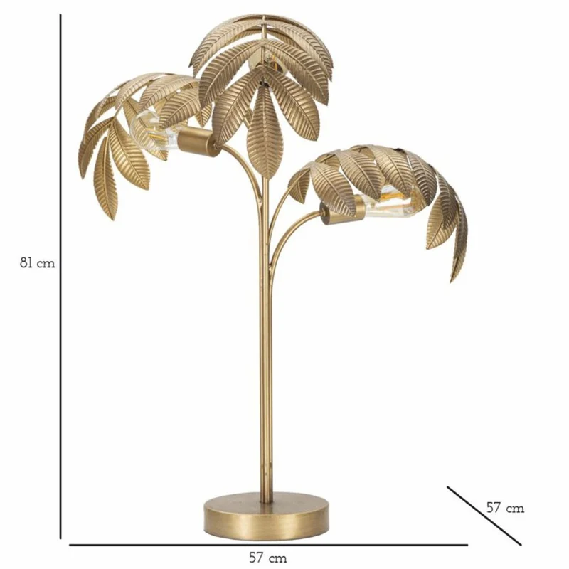 Casa Padrino Luxus Metall Tischleuchte Messing H. 81 cm - Luxus Leuchten