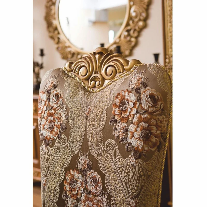 Casa Padrino Luxus Barock Esszimmer Stuhl Braun / Gold H. 120 cm - Barockstil Möbel