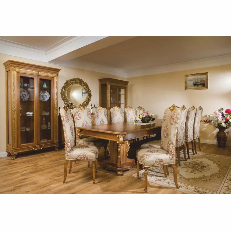 Casa Padrino Luxus Barock Esszimmer Stuhl Braun / Gold H. 120 cm - Barockstil Möbel
