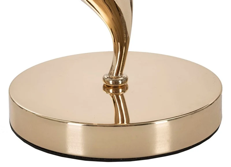 Casa Padrino Luxus Tischleuchte Gold / Weiß Ø 40 x H. 63 cm