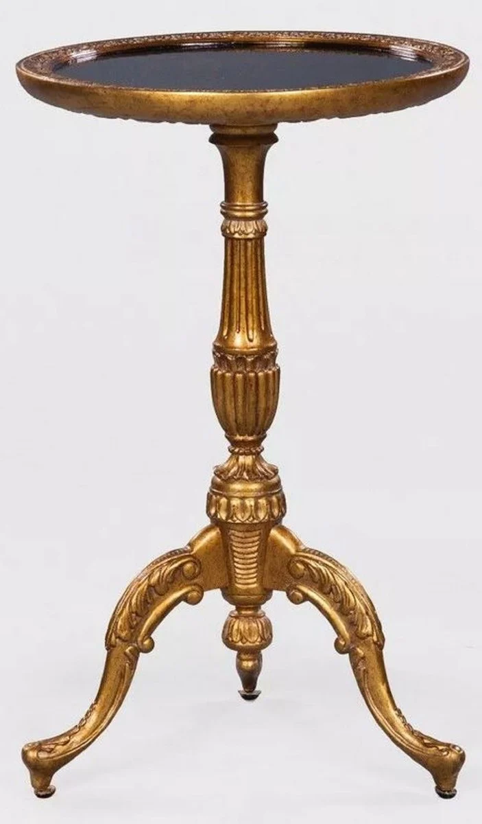 Casa Padrino Luxus Barock Beistelltisch im chinesischen Stil Antik Gold / Schwarz - Barock Möbel
