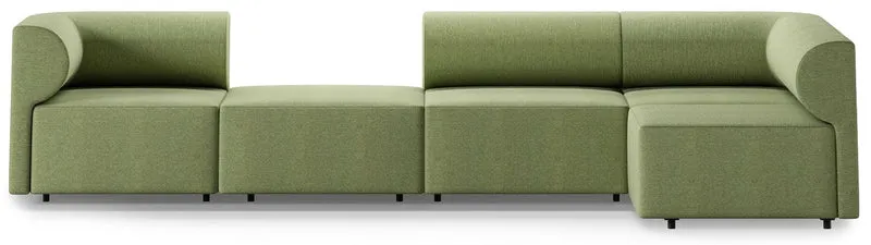 Casa Padrino Luxus Ecksofa Grün 360 x 180 cm - Modulares Wohnzimmer Sofa - Luxus Wohnzimmer Möbel
