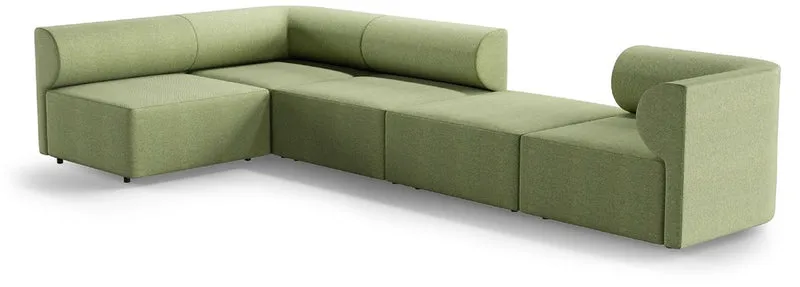 Casa Padrino Luxus Ecksofa Grün 360 x 180 cm - Modulares Wohnzimmer Sofa - Luxus Wohnzimmer Möbel